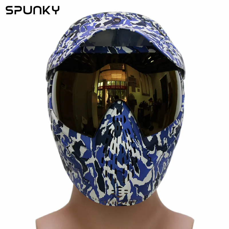 Paintball Mask Full Head Coverage Mask With Double Lens Full Coverage