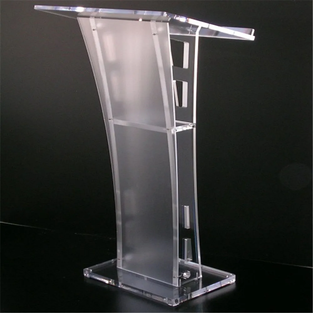 Plexiglass Clear Curved Lectern Podium Buy Curved Lectern Podium