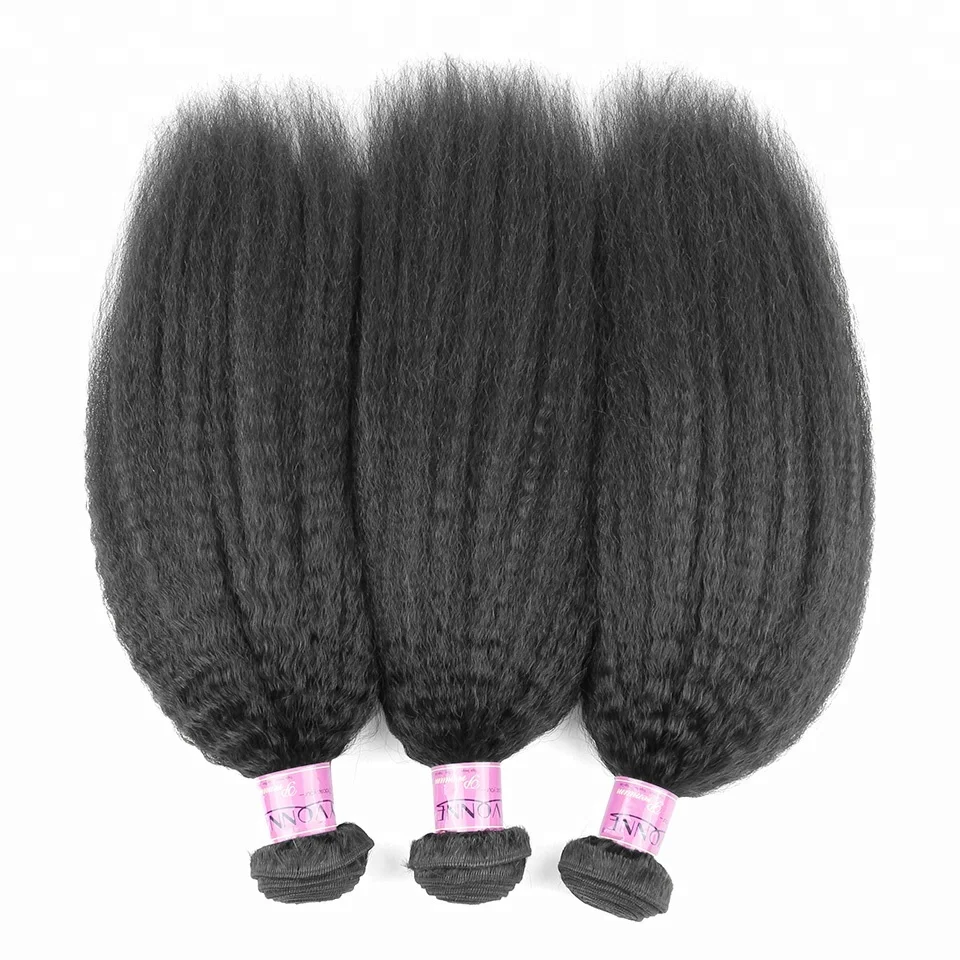 

Yvonne Kinky Straight Brazilian Human Hair Extension, Natural color