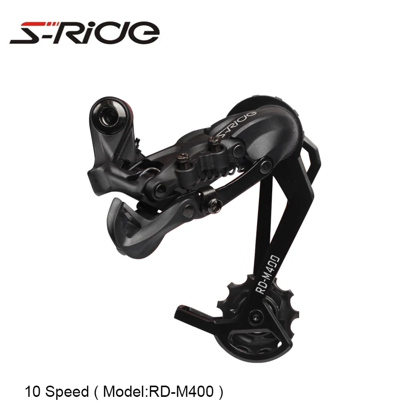

S-Ride RD-M400 Cycling Mountain Bike 10 Speed Rear Derailleur Aluminum MTB Bicycle Gear Rear Chain Shifter Compatible, Black/grey/silver