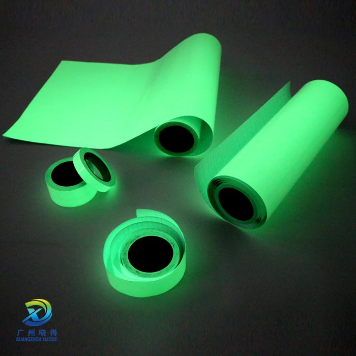 Photoluminescent Sticker Luminescent Vinyl Roll Glow In The Dark Tape ...