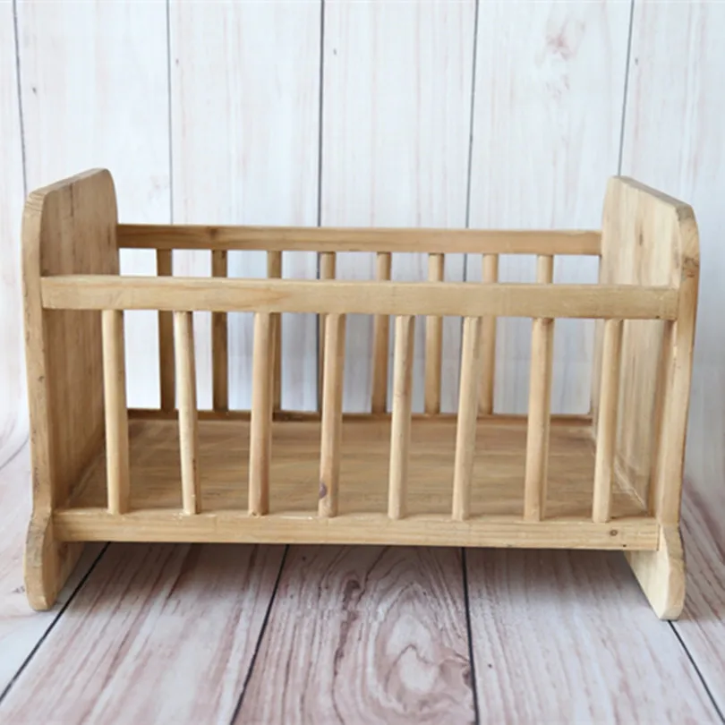 

Cute Boys Bed Rustic Baby wood Bed Solid Rectangle Wooden Box studio Photography Props Newborn Wood Craft Props