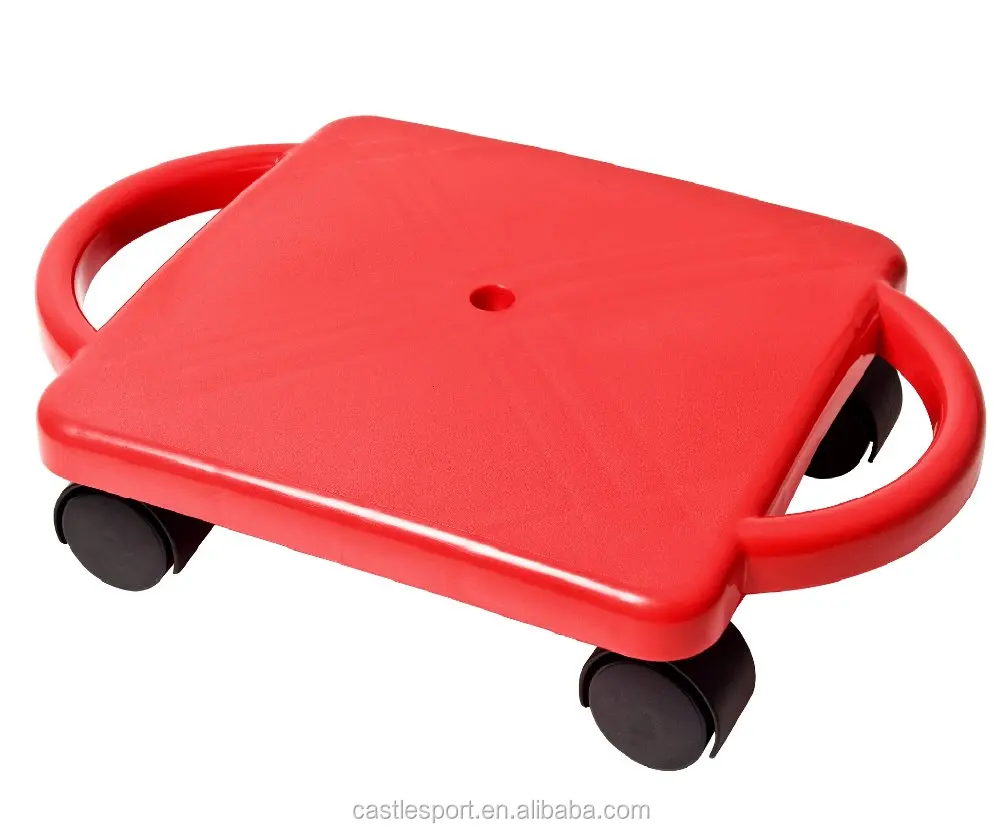
12 Inch Plastic Sitting Scooter Board With 4 Nylon Casters 