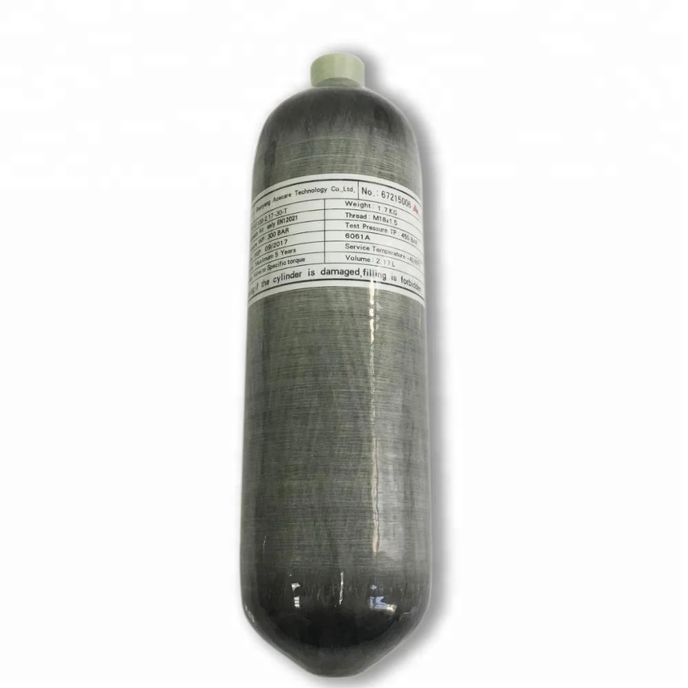 

Hot sale mini 2.17L pcp inflate carbon fiber gas cylinders, Gray