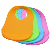 

Basic Plain Food Grade Silicone Baby Bib for Printing Customized Picture