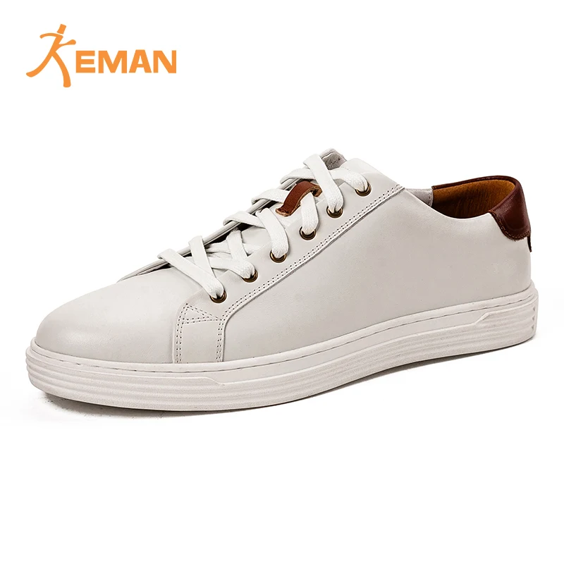 

Comfortable white leather sneakers men casual shoes, Any color