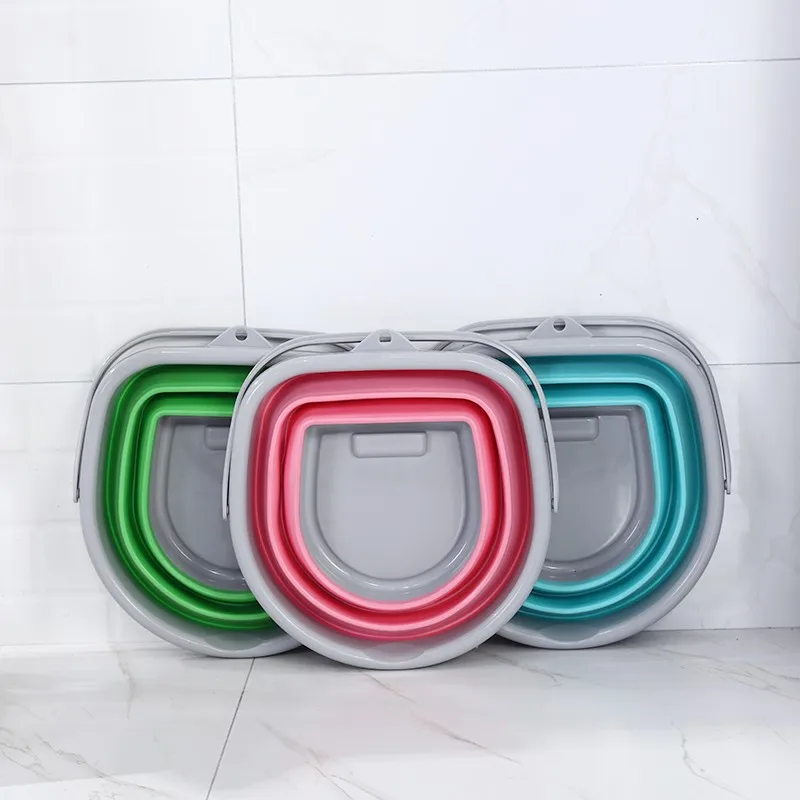 10l Square Circle Portable Folding Water Container Space Saving Bucket