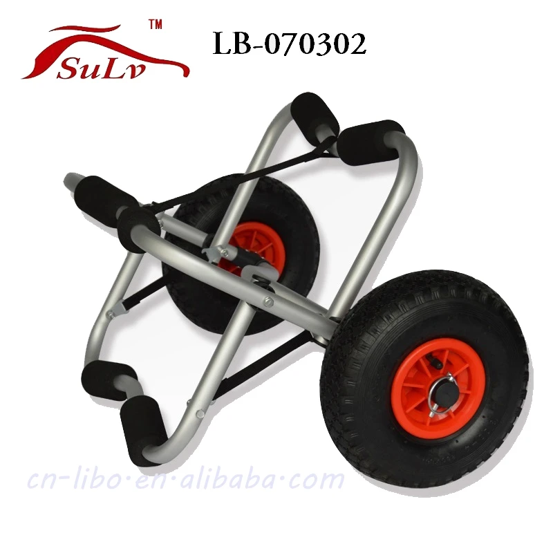 
Aluminum PU wheel cart trolley fishing cargo storage usage trolley 