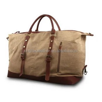 Uni Oversized Canvas Leather Weekender Bag Overnight Travel Duffle Whole Waxed With Uni Oversized Canvas Leather Weekender Bag Overnight Travel Duffle Whole Waxed With