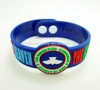 Custom Elastic PVC Rubber Wristband with Metal Button