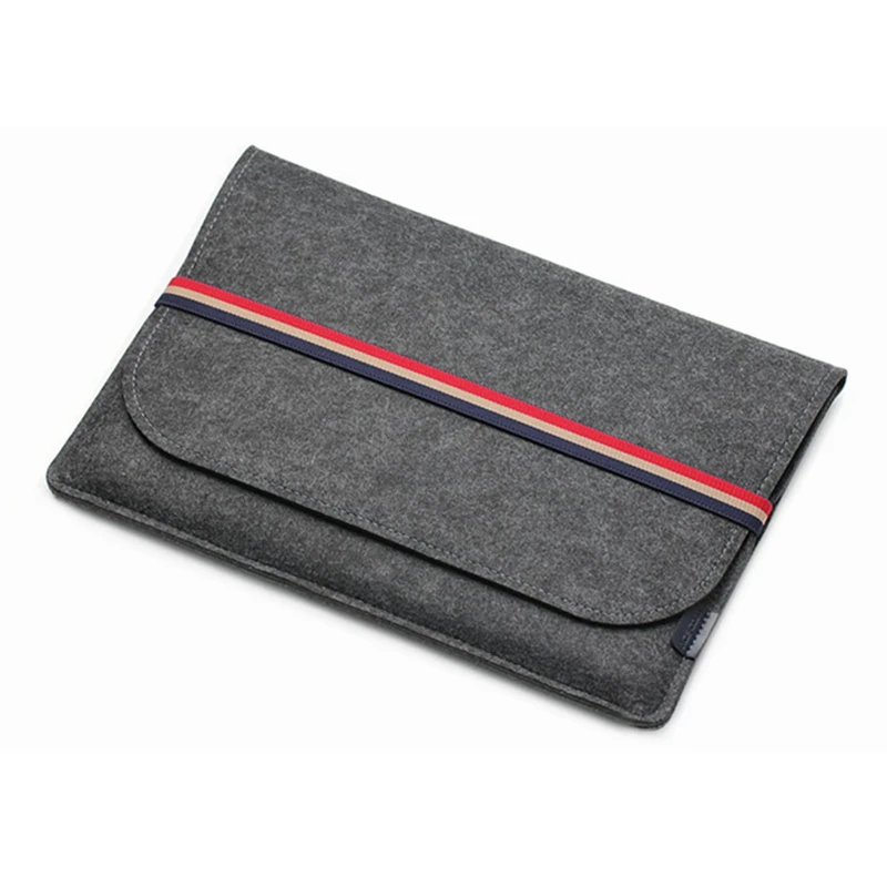 Felt Laptop Sleeve Bag Handle Notebook Computer Case Pouch with Accessories Holder