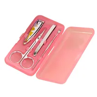 

J38 Stainless Steel Nail Set Plastic Box 4 Pieces Nail Clipper Manicure Tool Set