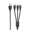 Mobile Phone Accessories,SMS-BT08 Triple-Port Charging&Data Sync Usb Data Cable 3.1A