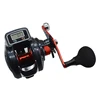 New Saltwater LED line counter data display bait casting fishing trolling reel