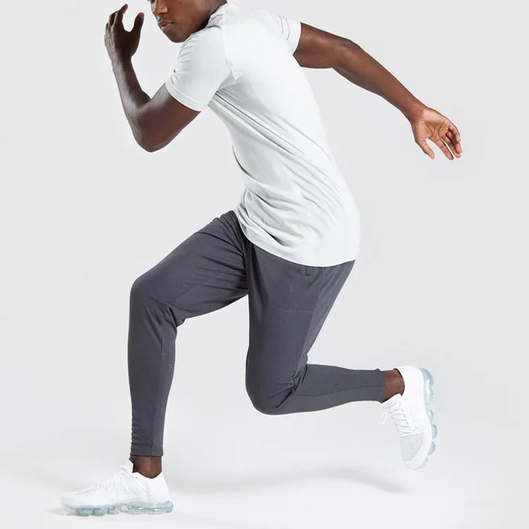 Autumn New Men Joggers Trousers Casual Pants Sweatpants grey Elastic gym Fitness Workout terry cotton pants 