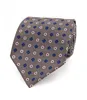 Green Mini Flower Print Silk Tie