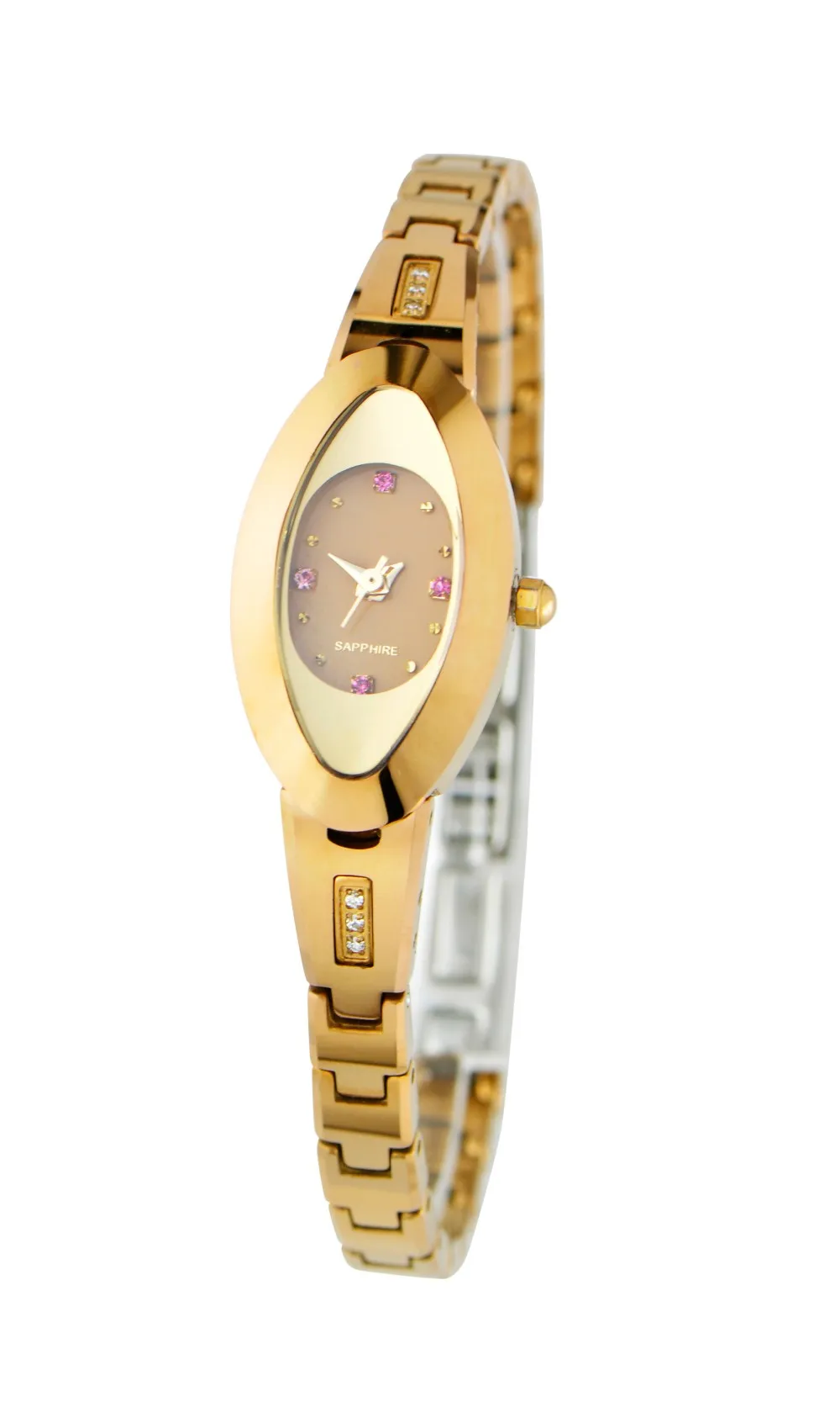 High Quality 18k Gold Plated Tungsten Jewelry Quartz Wrist Watches