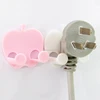 Socket bracket Non-trace paste type plug plastic home wall holder hanger plastic adhesive bathroom wall hook