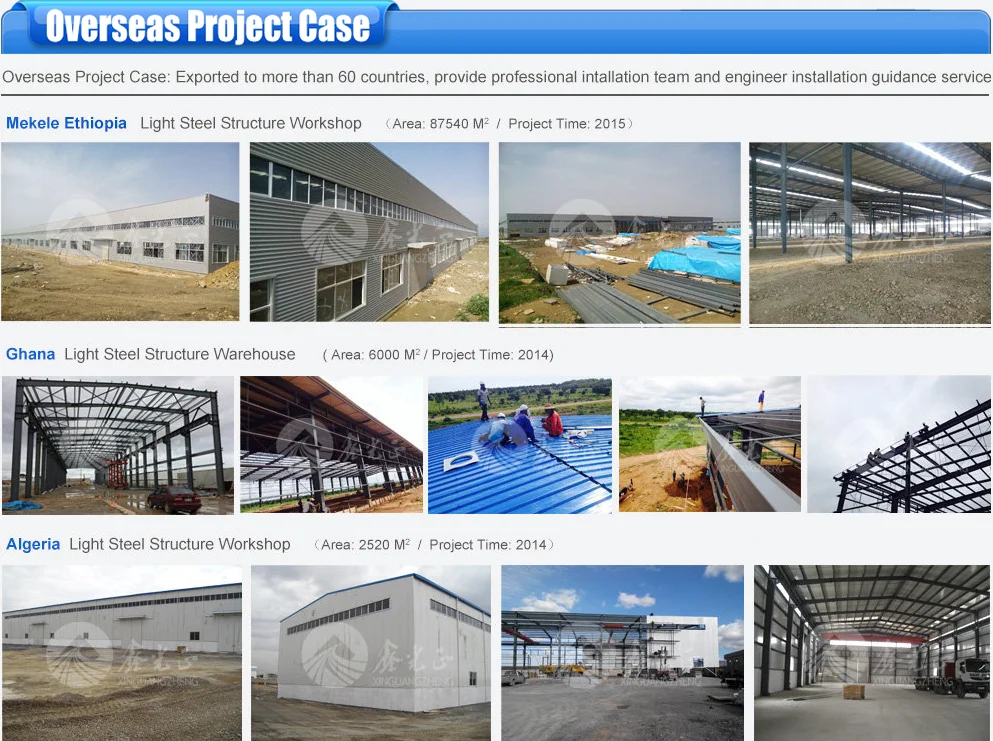 CE certification steel structure house/structural building in China XGZ Group steel structure facbrication