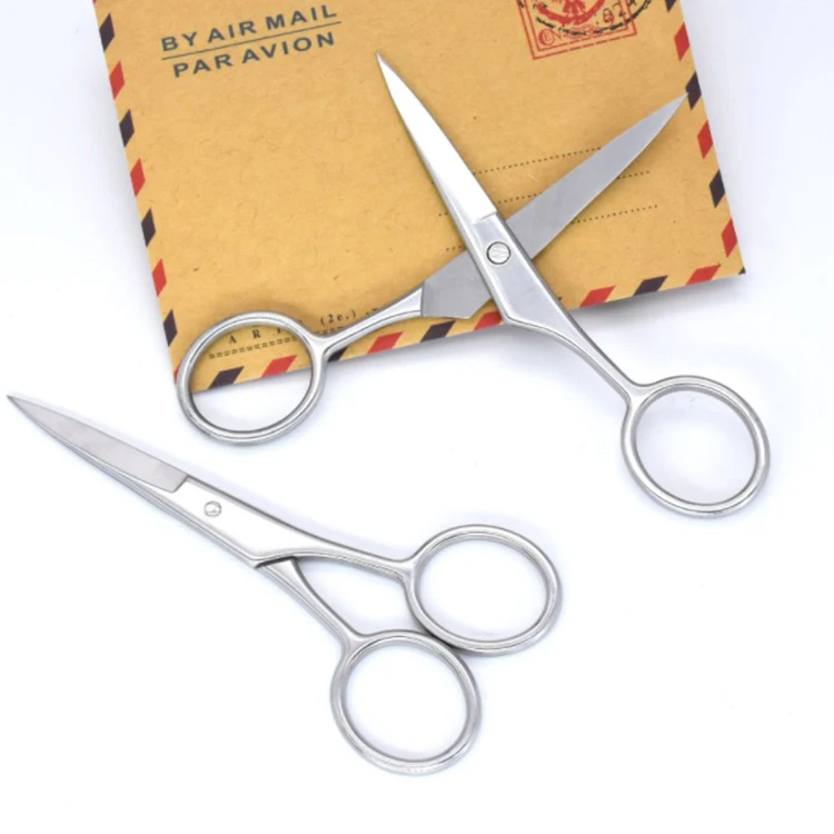 

portable steel mini pocket beard scissor for men, Steel color beard scissor