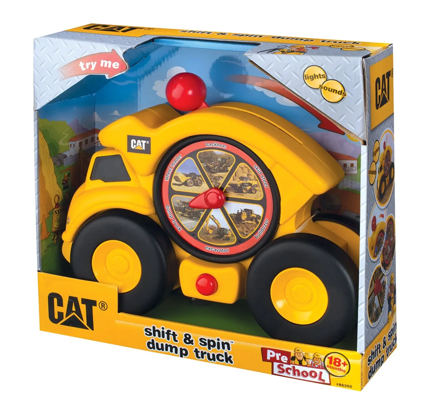 Get Quotations · Toysmith Caterpillar Shift and Spin Dump Truck-Cat