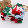 Coral Christmas Socks Women Winter Warm Tree Renntier Santa Claus Fuzzy Soft Casual Mid-calf Hosiery X-mas Gifts