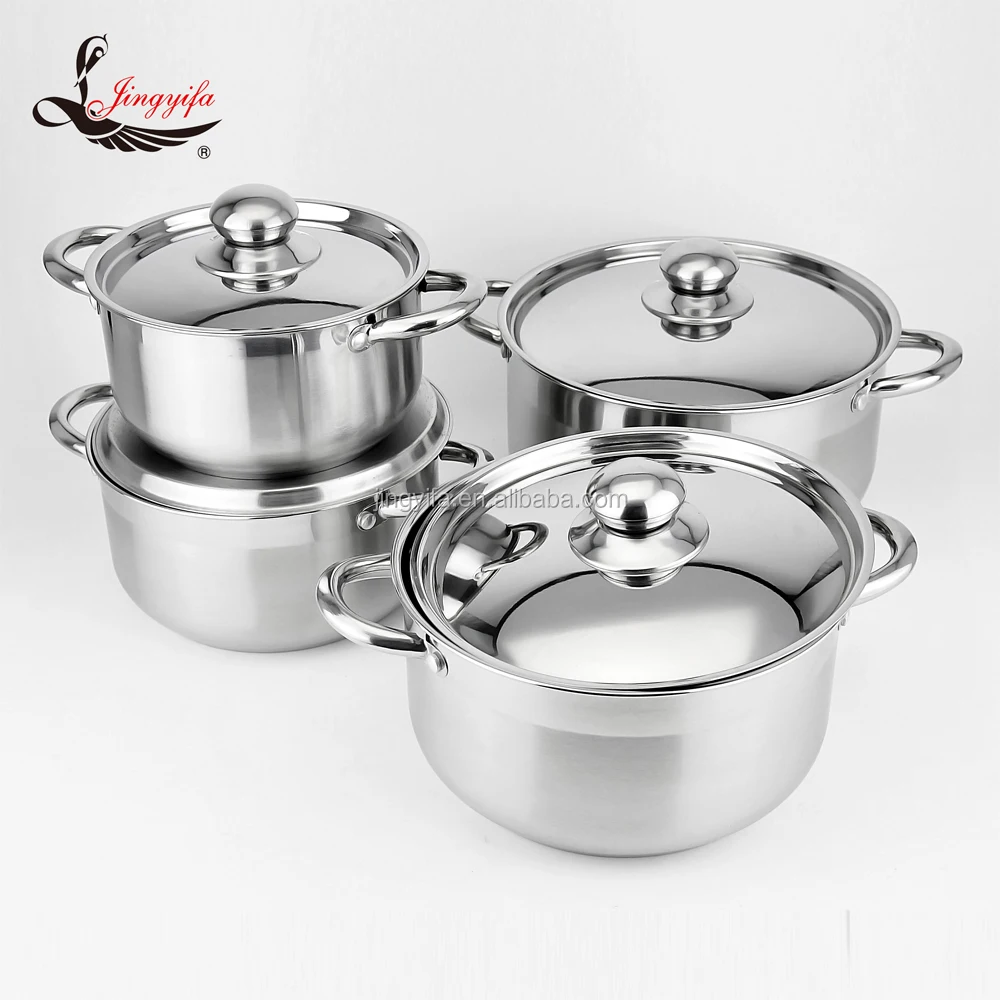 8 Pcs Stainless Steel Cooking Pot With Capsulate Bottom Buy Cooking Pot Cooking Pot Cooking Pot Product On Alibaba Com