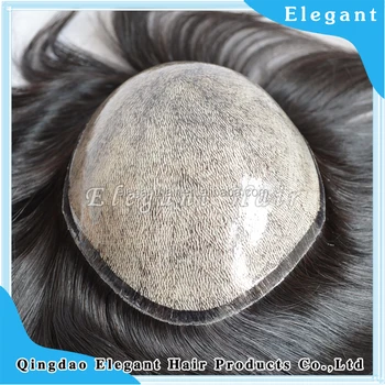 Elegant Hair Invisible Knots 100 Brazilian Human Hair Mens Long