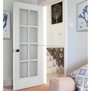 Forest Bright Interior 8 Lite French Door Primed With Privacy Glass