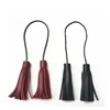custom size wholesale vintage nappa leather fringe tassel key chain log leather handbag tassels