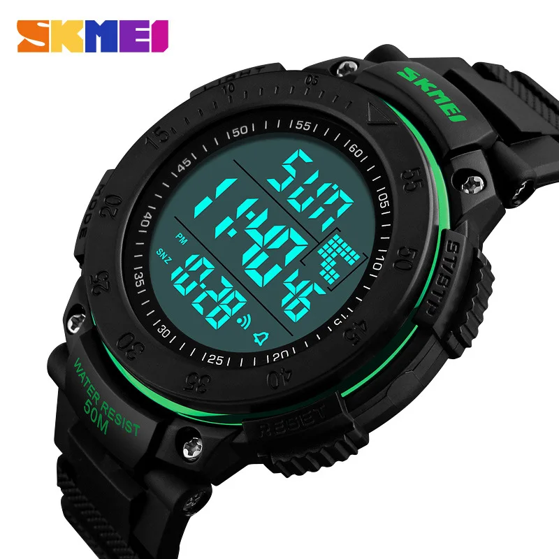 

Skmei 1237 Cool Multi-functional Countdown Men's Electronic Watch Dual-time Outdoor Sports Watches, As the picture