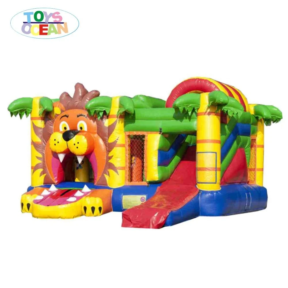 

inflatable multiply lion/inflatable lion jumping castle with slide/air lion bouncer game