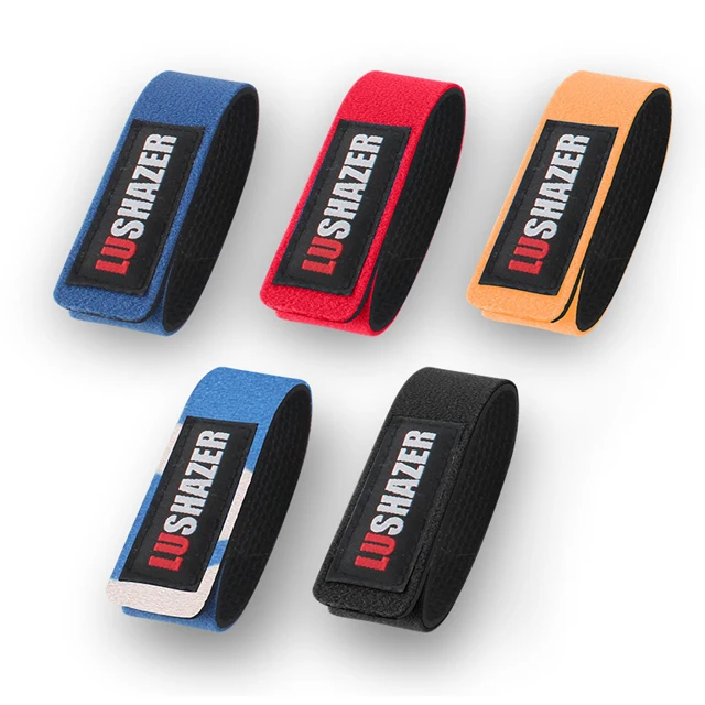 

Good quality Custom logo elastic fishing rod accessories wristband bandage, 5 colors