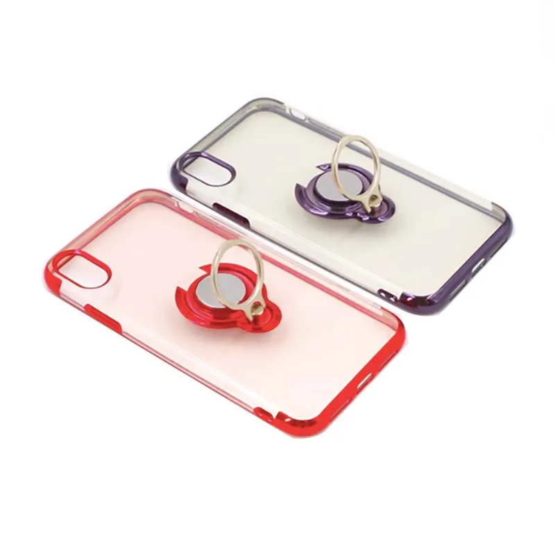 

Manufacturer For Case Phone iPhone XS Max Electroplating Cover For iPhone Case With Finger Ring For iPhone XS XR Max