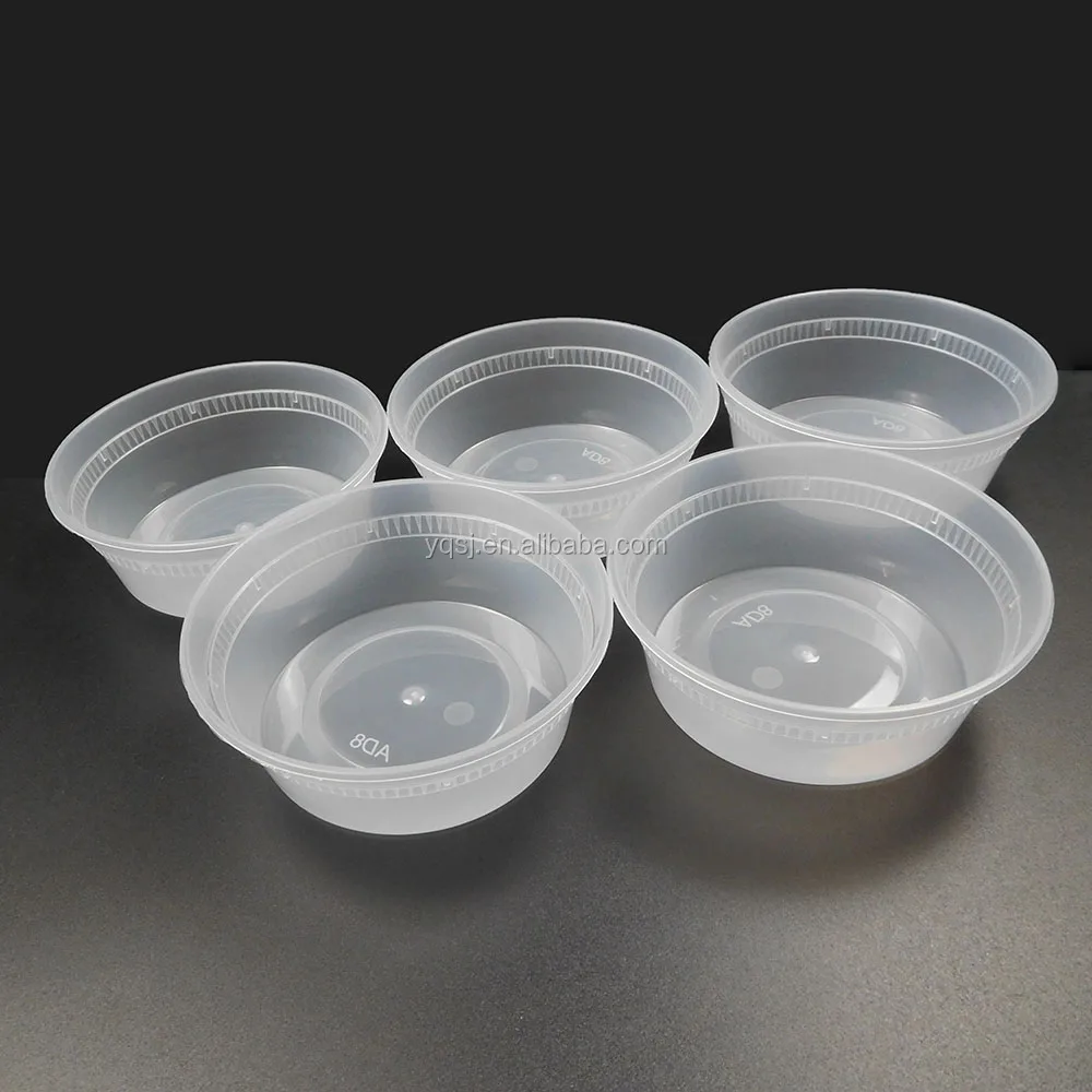 224ml /8oz Clear Round Disposable Plastic Meal / Food Prep Container ...