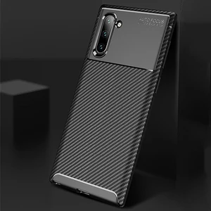 For Samsung Galaxy note 10 Cover case Carbon Fiber Soft TPU Mobile Phone Case