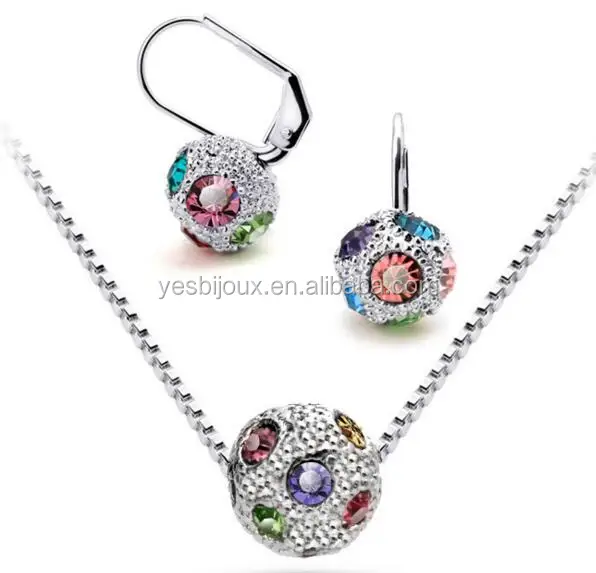 

gay jewelry rainbow colourful jewelry white gold plated set