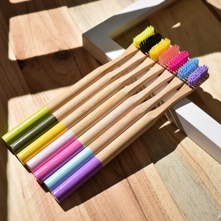 Factory Price Eco Friendly Biodegradable Natural Bamboo Toothbrushes Soft BPA Free Organic With Soft Nylon Bristles