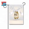 Digital printing one layer we are just getting married wedding decoration garden flags