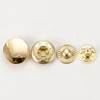 Custom four part plated press golden color alloy metal snap button for coats