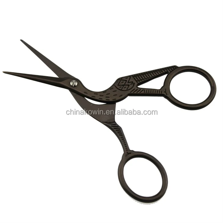 
Fancy crane shape stainless steel beauty scissors 