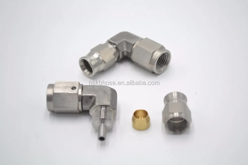 An3 3an Stainless Steel 90degree 90 Elbow Jic Female Swivel Ptfe Teflon