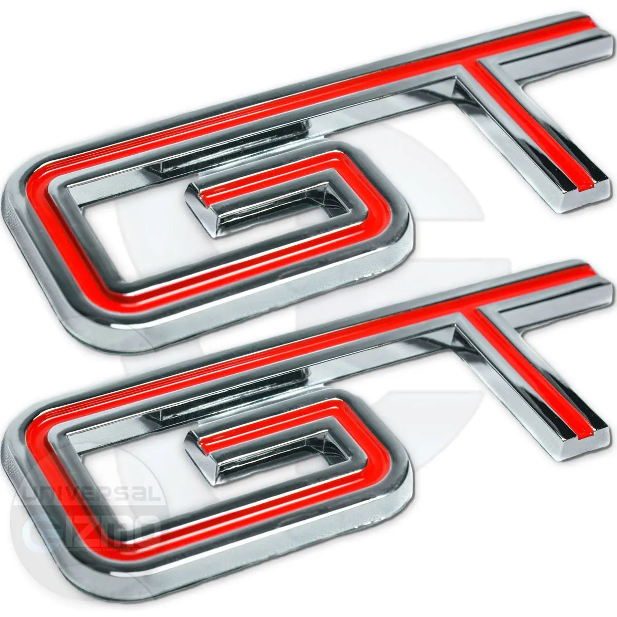 Red Ford Mustang GT Emblem 2005-2010 Fender and Trunk Replacement Badge Decal