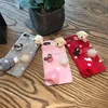 New arrival cute bear and knitted hats fuzzy mobile phone shell for iphone 7 7 plus case cover