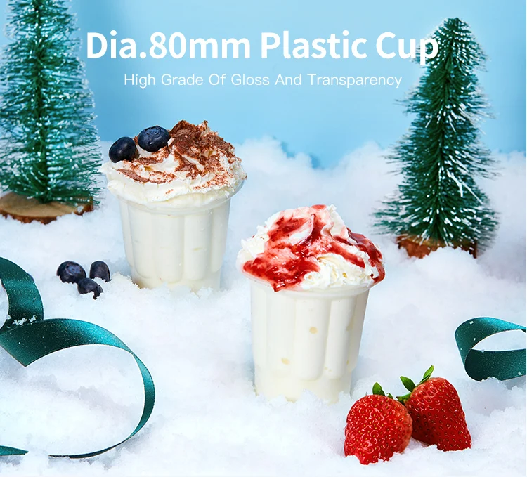 Otor Brand 8oz Kfc Transparent Single Wall Ice Cream Plastic Cup ...