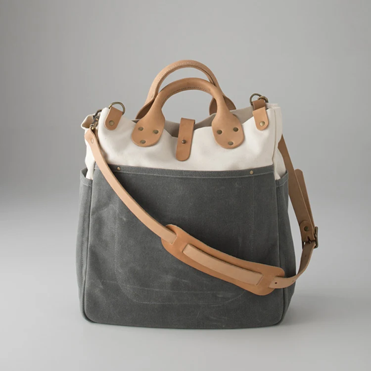 waxed canvas handbag