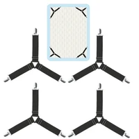 

Bed Sheet Clip Fitted Holder Strap Adjustable Fastener Suspender Gripper Triangle Elastic Mattress