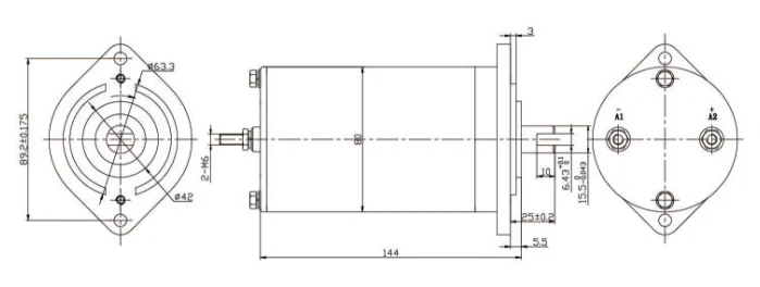 24 volt hydraulic pump motor 800 watt dc lift motor 80mm outside diameter