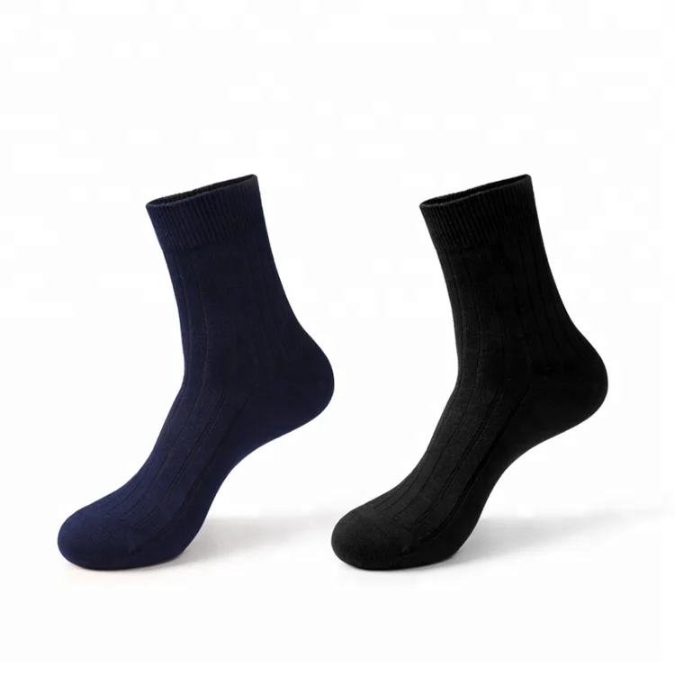 

All Cotton Luxury Pure Premium Men Wool Black socks Crew Socks, Colorful