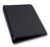 Small Faux Leather Black Folder Shape 6-Ring Binder with 3'' x 5'' Pages